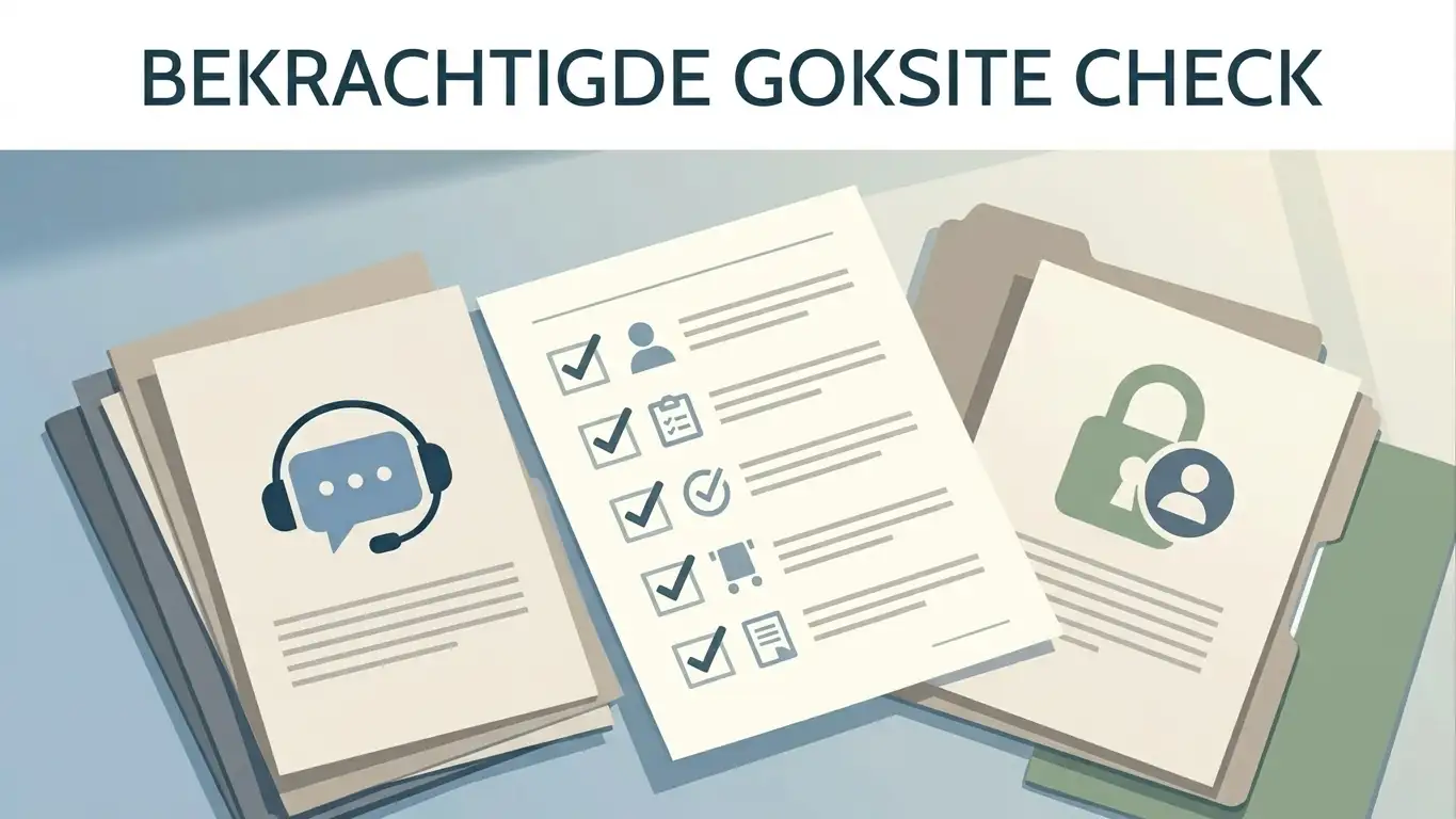 Checklist voor betrouwbaarheid met documenten, support en accountbeveiliging